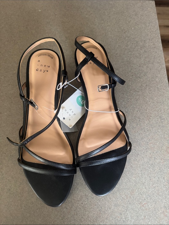 a new day Shoes - a new day Black Strappy Low Heel Sandals